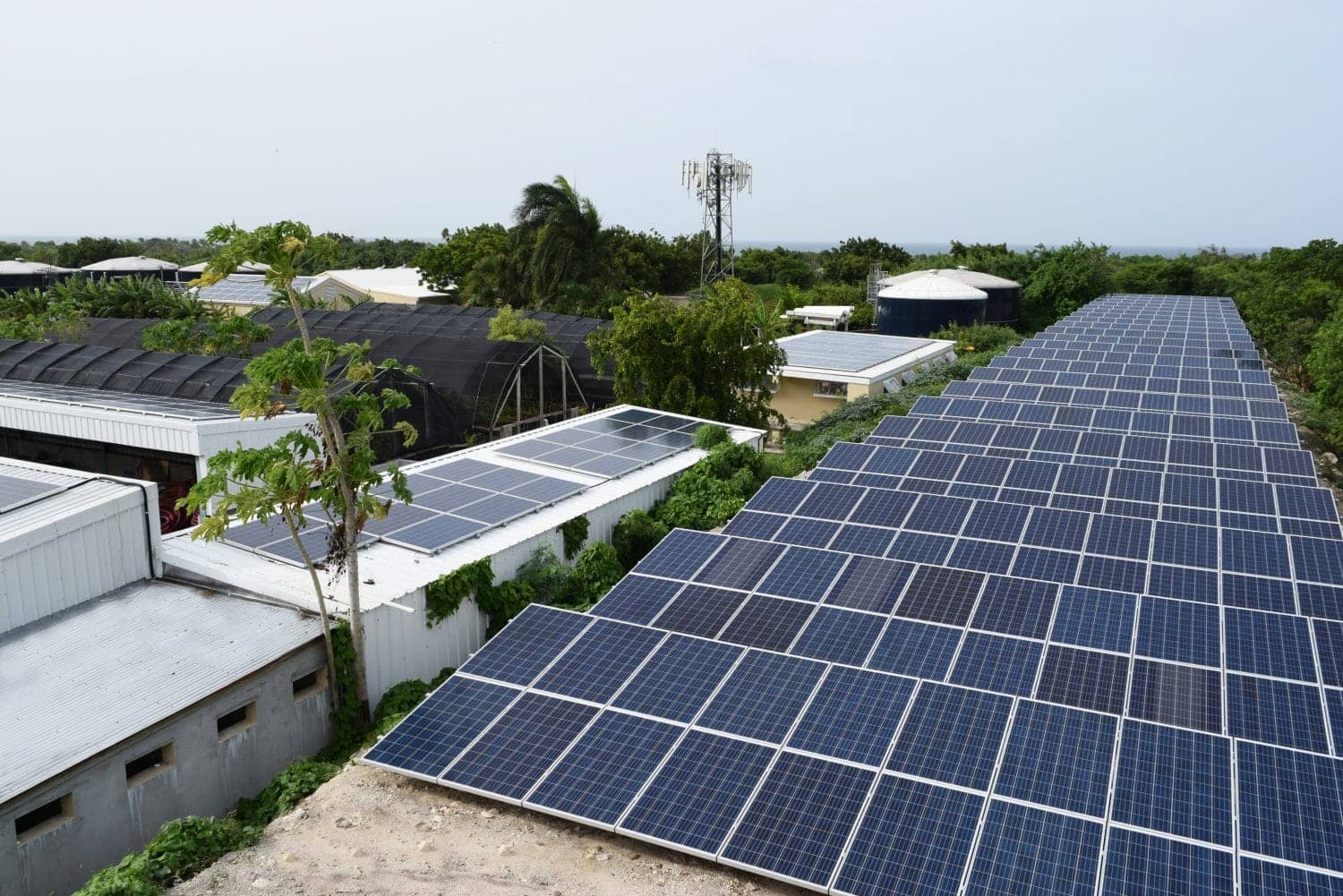 The energy generation and storage solutions sun2live on the island Jumby Bay next to Antigua.
