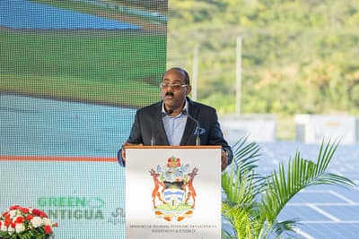 Prime Minister Honourable Gaston Browne during his speech - 2