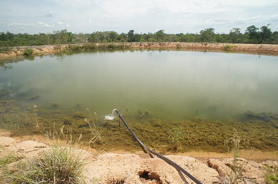 The water source used for the sun2flow system at Robert Hirsch ranch in Paraguay